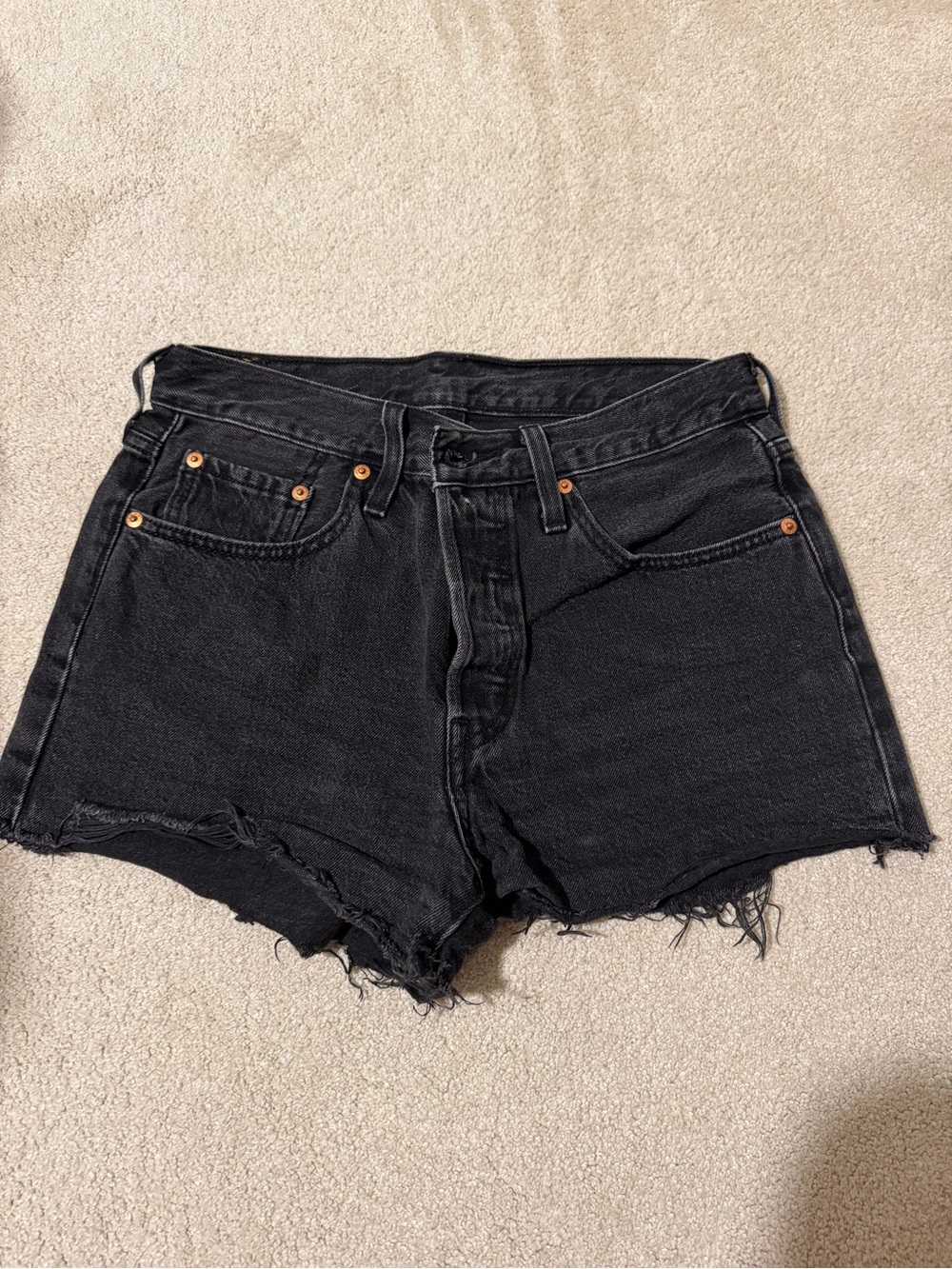 Levi Black 501 Shorts